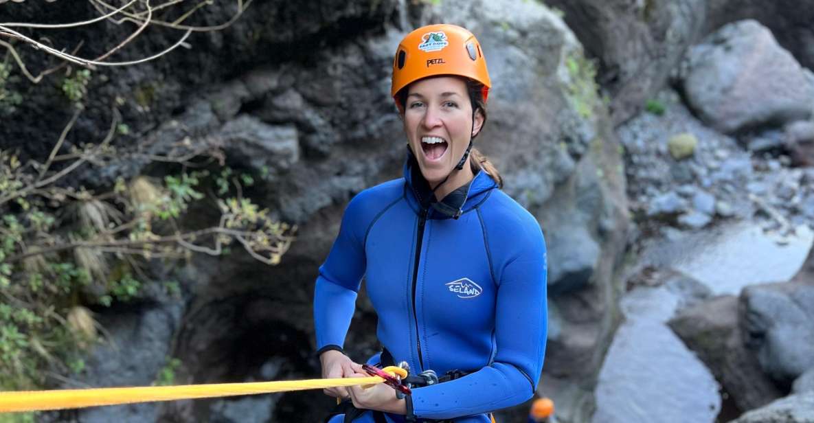 From Funchal: Intermediate Canyoning Adventure (Level 2) - Madeira Level 2 Canyoning: Waterfalls, Jumps, and Real Gear