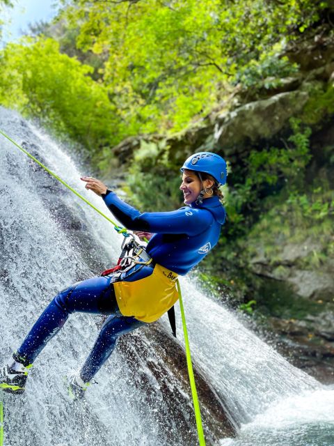 From Funchal: Intermediate (Level 2) Canyoning Adventure - The Best Moments: Waterfall Rappels and the Natural Pool Finish