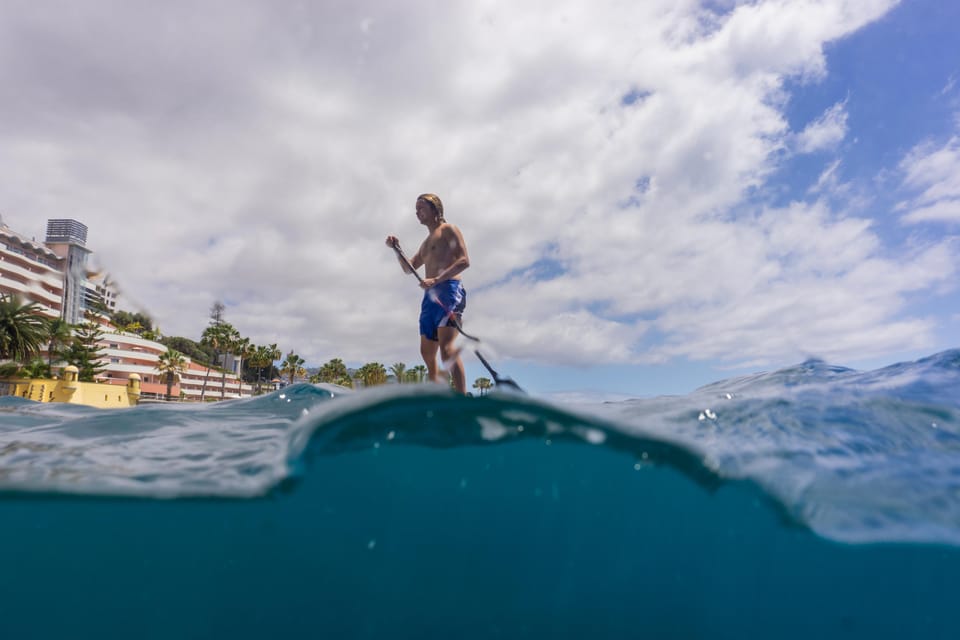 Funchal: SUP Rental or Guided tour with snorkeling - On the water: the difference between guided and rental-only