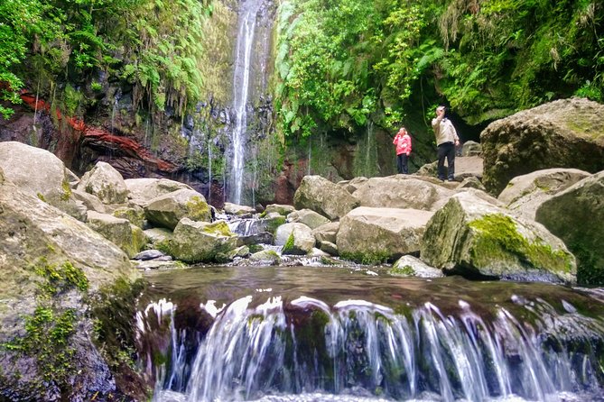 Levada & Waterfalls Hike 25 Fountains, Rabaçal, Risco more Challenging Walk - Stop 1: Lagoa do Vento Waterfall Stop with Possible Swimming