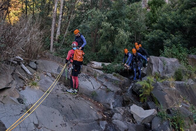 Level 2 - Canyoning Adventure - Intermediate - Funchal - Entering the Canyon: The Brief Walk Before the First Rappel