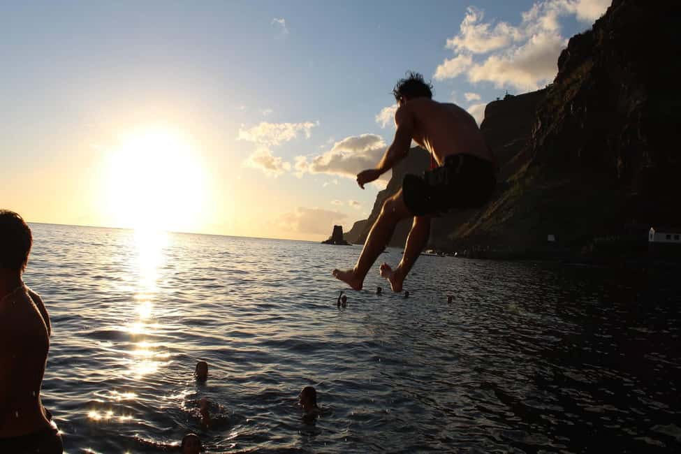 Madeeira: Sunset dinner cruise - Calhau da Lapa: the swim-and-snorkel stop that changes the whole mood