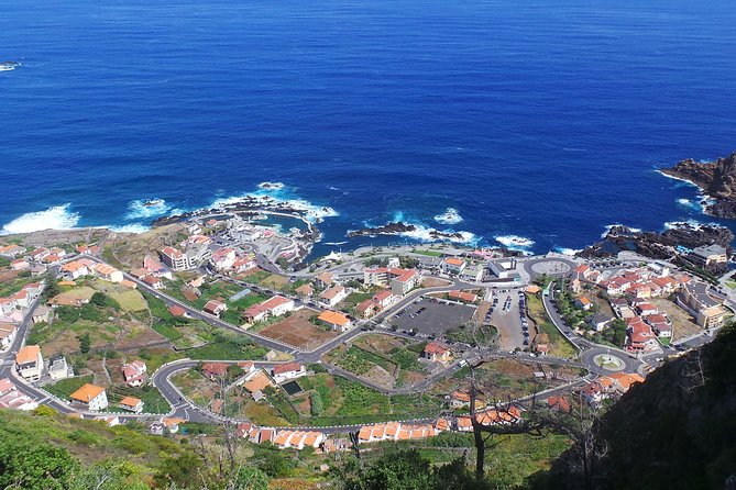 Porto Moniz, Seixal, Fanal Forest, Cliff Skywalk in Open Roof 4X4 - Praia do Seixal: Black Sand Calm After the Clifftop Thrills